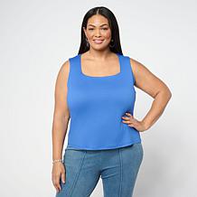 "As Is" C Wonder Yummy Knit Square-Neck Tank