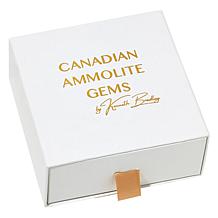 "As Is" Canadian Ammolite Gems Sterling Trilliant-Cut Drop Earrings