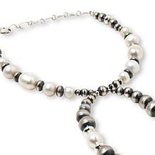 "As Is" Chaco Canyon Freshwater Pearl & Silver Bead Princess Bracelet