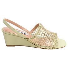 "As Is" Charles by Charles David Aneah Rhinestone Open Toe Wedge Sa...