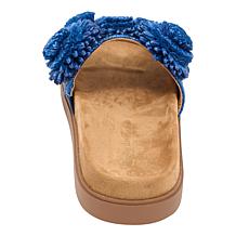 "As Is" Charles David Palms Flower Slide Sandal