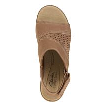 "As Is" Clarks Collection Emily 2 Mist Leather Slingback Sandal