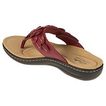 "As Is" Clarks Collection Laurieann Palm Heritage Casual Flat Sandals