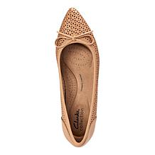 "As Is" Clarks Collection Natalyn Step Slip-On Leather Dress Shoe