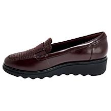 "As Is" Clarks Collection Sharon Pace Leather Wedge Loafer