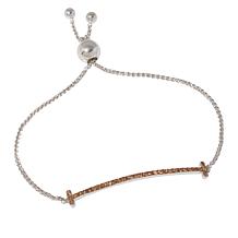 "As Is" Colleen Lopez 1/2ctw Diamond Sterling Adjustable Bracelet