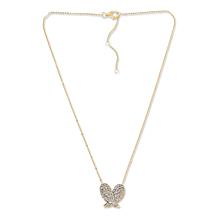 "As Is" Colleen Lopez 18" 1/4ctw Diamond Angel Wings Drop Necklace