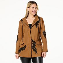"As Is" Colleen Lopez Embroidered Anorak Jacket