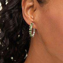"As Is" Colleen Lopez Marquise-Cut Gemstone & White Zircon Earrings