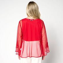 "As Is" Colleen Lopez Printed Mesh Topper