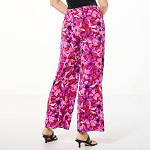 "As Is" Colleen Lopez Printed Pull-On Wide Leg Pant