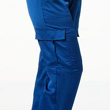 "As Is" Colleen Lopez Satin Pull-On Cargo Pant