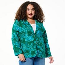 "As Is" Colleen Lopez Woven Eyelet Blazer