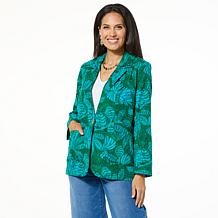 "As Is" Colleen Lopez Woven Eyelet Blazer