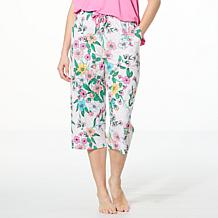 "As Is" Comfort Code 2-piece Soft & Light Top and Capri Pant Sleep Set
