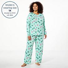 "As Is" Comfort Code Brushed Ultra Knit 2-piece PJ Set