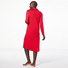 "As Is" Comfort Code Brushed Ultra Knit Collared Sleepshirt
