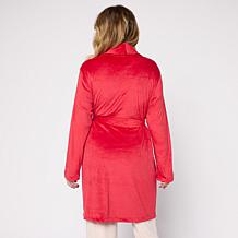 "As Is" Comfort Code Silky Velvet Satin Trim Robe