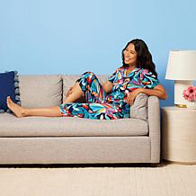 "As Is" Comfort Code Soft & Light Notched Collar 2-piece PJ Set Petite