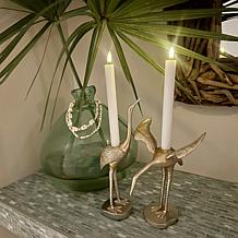 "As Is" Concierge Collection Crane Flameless Candles - Set of 2