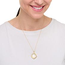 "As Is" Connie C. Carroll Jewelry Caroline 18" Gem Doublet Drop Ncklce