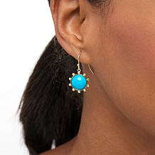 "As Is" Connie C. Carroll Jwlry Joleen Blue Magnsite Sun Drop Earrings