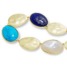 "As Is" Connie Craig Carroll Brett 18" Oval Multigem Station Necklace
