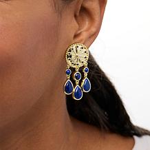 "As Is" Connie Craig Carroll Jewelry Lisette Lapis Drop Earrings