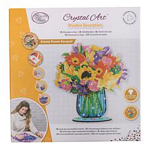 "As Is" Craft Buddy Crystal Art Wooden Floral Vase Decoration