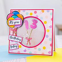 "As Is" Crafter's Companion Balloon Numbers Stamp and Die Set