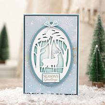 "As Is" Crafter's Companion Create-A-Card Christmas Stamp & Die S/2