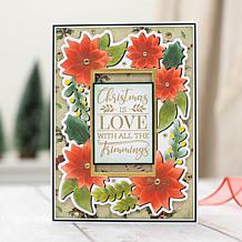 "As Is" Crafter's Companion Poinsettia Stamp, Die & 3D Emboss Folder