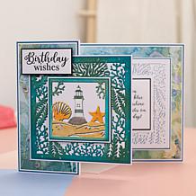 "As Is" Crafter's Companion Seascape and Floral Fancy Frame Create-...