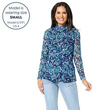 "As Is" DG2 by Diane Gilman 2-pack Print/Solid Mesh Top