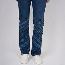 "As Is" DG2 by Diane Gilman Americana Embroidered Bootcut Jean