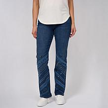 "As Is" DG2 by Diane Gilman Americana Embroidered Bootcut Jean
