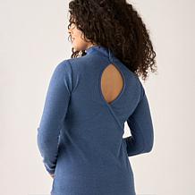 "As Is" DG2 by
Diane Gilman Brushed Sweater Knit Keyhole Back Mock-...