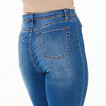 As Is DG2 by Diane Gilman Classic Stretch Pintuck Pocket Bootcut Jean
