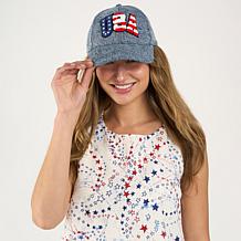 "As Is" DG2 by Diane Gilman Denim USA Baseball Cap