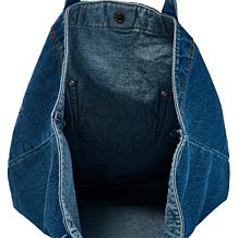 "As Is" DG2 by Diane Gilman Embroidered Americana Denim Tote Bag