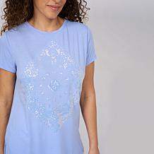 "As Is" DG2 by Diane Gilman Everyday Jersey Cap-Sleeve Top
