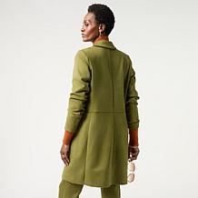 "As Is" DG2 by Diane Gilman Faux Suede Duster Coat