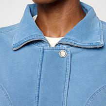 "As Is" DG2 by Diane Gilman Knit Flex Zip-Front Seamed Jacket