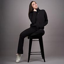 "As Is" DG2 by Diane Gilman Knit Flex Zip-Front Seamed Jacket