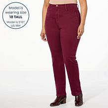 "As Is" DG2 by Diane Gilman Lux Touch Stretch Denim Straight-Leg Jean