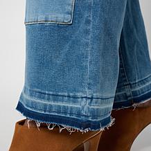 "As Is" DG2 by Diane Gilman New Classic Stretch 2-Tone Wide Leg Jean