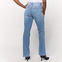"As Is" DG2 by Diane Gilman New Classic Stretch Denim Crystal Bootc...