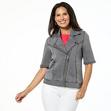 "As Is" DG2 by Diane Gilman New Classic Stretch Denim Elbow Sleeve ...