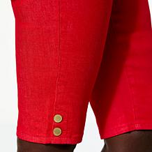 "As Is" DG2 by Diane Gilman New Classic Stretch Denim Pull-On Bermu...