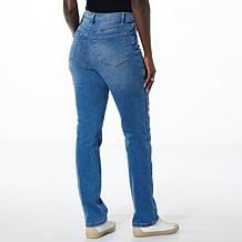 "As Is" DG2 by Diane Gilman New Classic Stretch Embroidered Straigh...